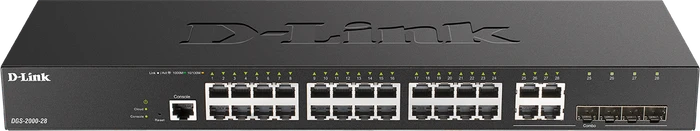 D-Link DGS-2000 Rackmount Gigabit Managed Switch, 24x RJ-45, 4x RJ-45/SFP