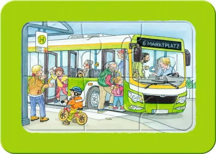 Ravensburger Puzzle my first puzzles Wieso? Weshalb? Warum? Unterwegs mit Bus, Bahn und Flugzeug