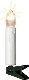 Hellum Lichterkette Riffelkerzen weiß 16x E10