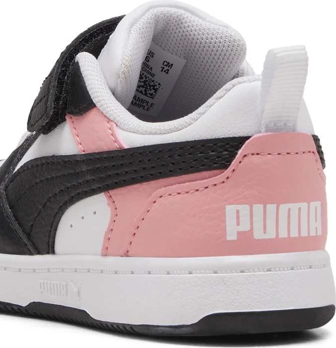 Puma Rebound V6 Lo puma white/puma black/pink fruit (Junior)