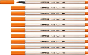 STABILO Pen 68 brush gelbrot, 10er-Pack