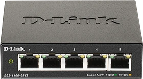 D-Link DGS-1100 Desktop Gigabit Smart Switch, 5x RJ-45 (DGS-1100-05V2)