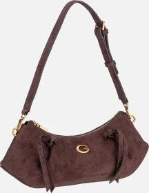 Guess Allegra Wildleder Schultertasche espresso