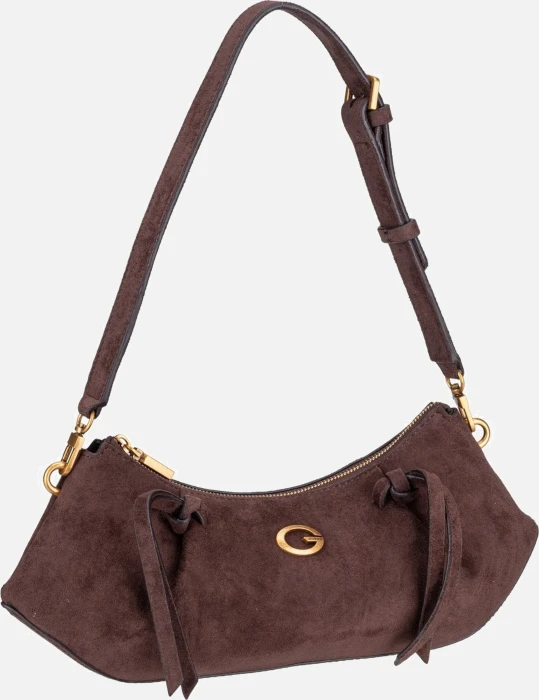 Guess Allegra Wildleder Schultertasche espresso