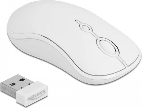 DeLOCK kabellose Tastatur und Maus Set weiß, USB, DE