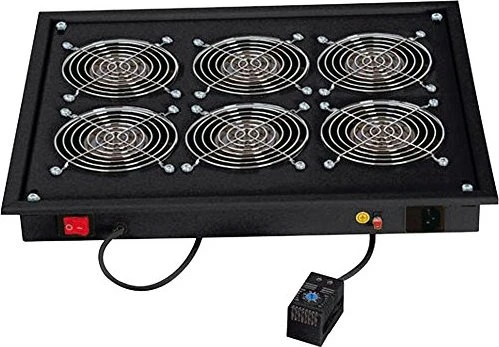 Triton Lüfterblech für Boden/Dach, 6 Ventilatoren, schwarz