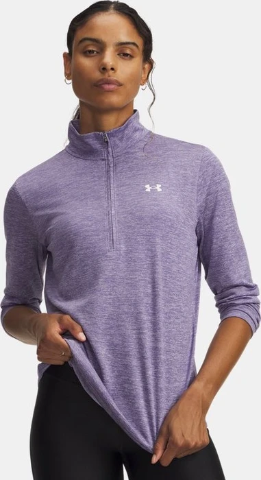 Under Armour Tech Twist Half Zip Funktionsshirt langarm purple luxe/white (Damen)