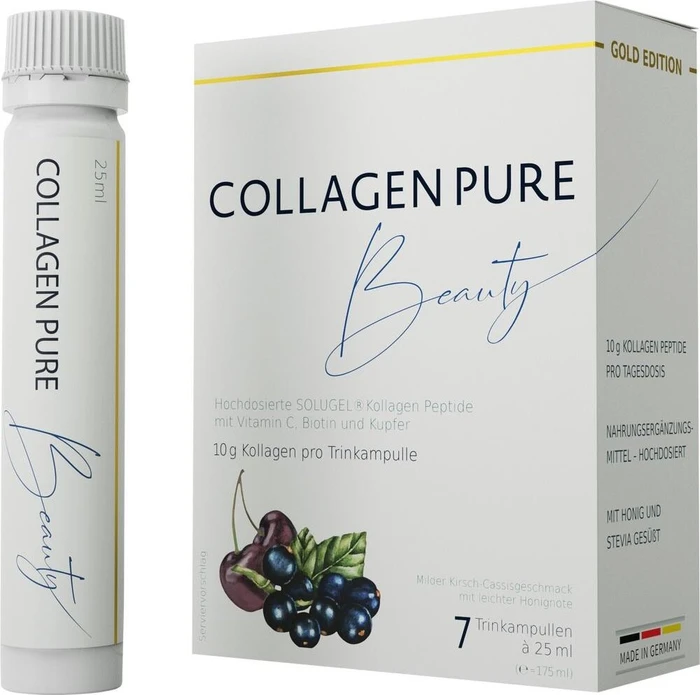 Mediakos Collagen Pure Beauty 10g Gold Trinkampullen, 175ml (7x 25ml)