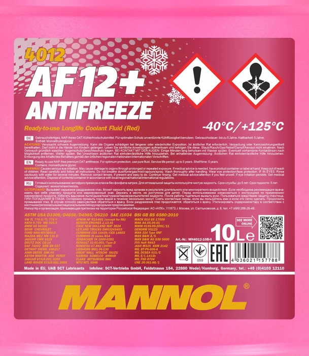 Mannol AF12+ -40°C 10l