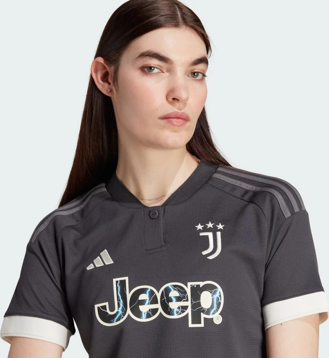 adidas Juventus Turin 2023/2024 Ausweichtrikot carbon/cream white (Damen)
