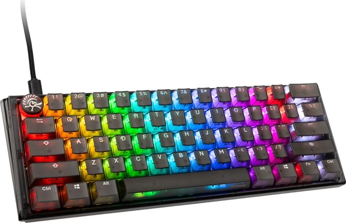 Ducky One 3 Mini PBT, LEDs RGB, Aura Black, MX SILENT RGB RED, USB, US
