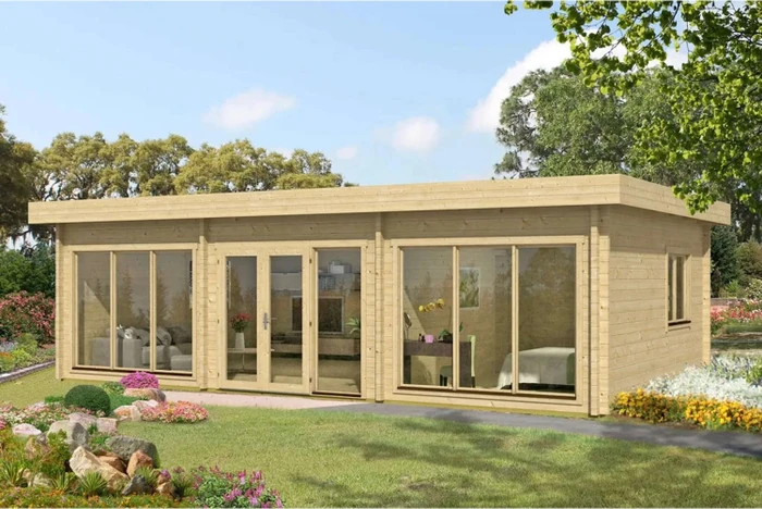Alpholz Gartenhaus Campus-70 925x579cm natur