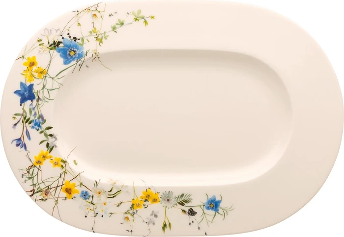 Rosenthal Brillance Bone China Fleurs des Alpes Platte 34cm