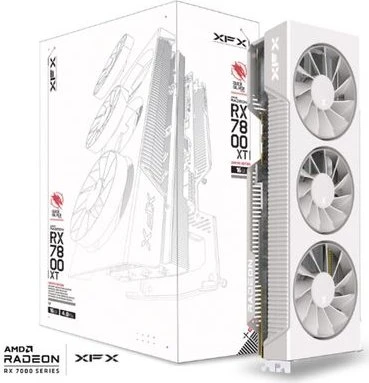 XFX Qicksilver Radeon RX 7800 XT Magnetic Air Gaming Arctic White, 16GB GDDR6, HDMI, 3x DP