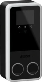 Hager E-Ladestation witty Park 2 2x22kW Typ2S Wandmontage, Ladedose
