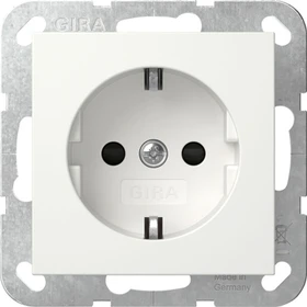 Gira System 55 SCHUKO-Steckdose, reinweiß glänzend