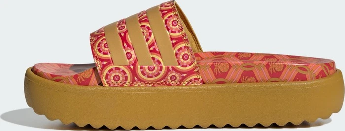 adidas Platform Adilette victory gold/tomato (Damen)