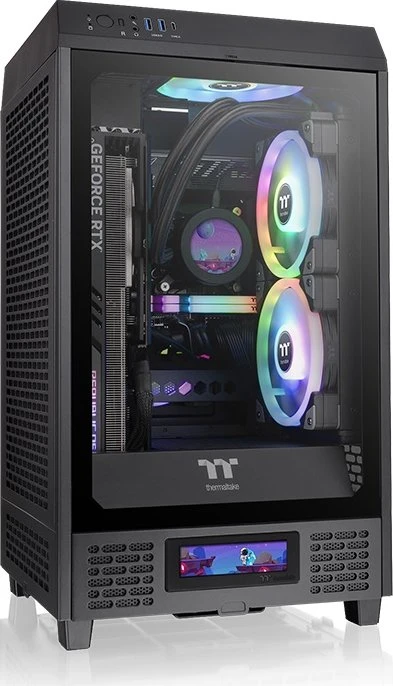 Thermaltake The Tower 200, schwarz, Glasfenster, Mini-ITX