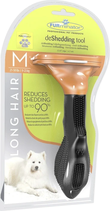 FURminator deShedding Tool für mittelgroße Hunde mit langem Fell, Version 1
