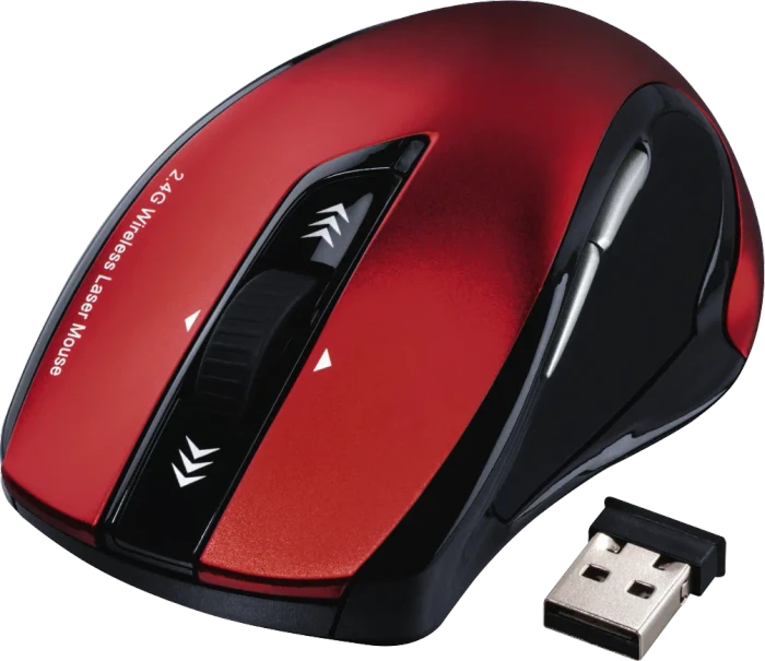 Hama Mirano Wireless Laser Mouse rot, USB