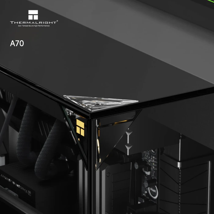 Thermalright A70 Black, schwarz, Glasfenster