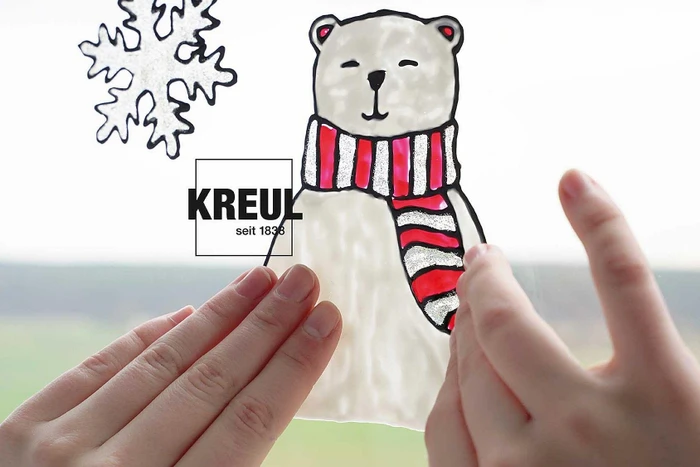 Kreul Window Color Set Hello Winter Malfarbe, 5 Farben, 80ml