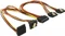 DeLOCK 15-Pin SATA Strom Stecker auf 4x 15-Pin SATA Strom Buchse, Adapterkabel, 2x gewinkelt, 30cm Vorschaubild