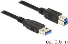 DeLOCK USB-A 3.0 [Stecker] auf USB-B 3.0 [Stecker] Adapterkabel, 0.5m (85065)