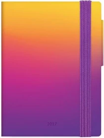 Legami Terminplaner für 12 Monate Mini 2027, 80x110mm, liniert, Kunststoff-Cover, Sunset Vibes, 128 Blatt