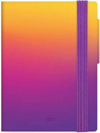 Legami Terminplaner für 12 Monate Mini 2027, 80x110mm, liniert, Kunststoff-Cover, Sunset Vibes, 128 Blatt