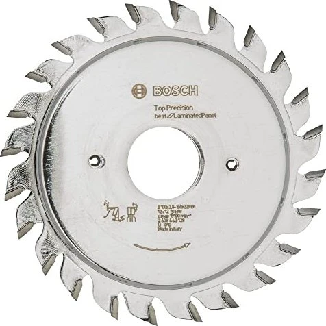 Bosch Professional Top Precision Best for Laminated Panel Kreissägeblatt 24Z, 100x3.6x22mm, 1 Stück