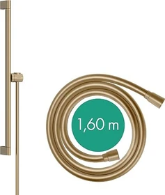 Hansgrohe Unica Brausestange S Puro 65cm mit Easy Slide Handbrausehalter und Isiflex Brauseschlauch 160cm brushed bronze