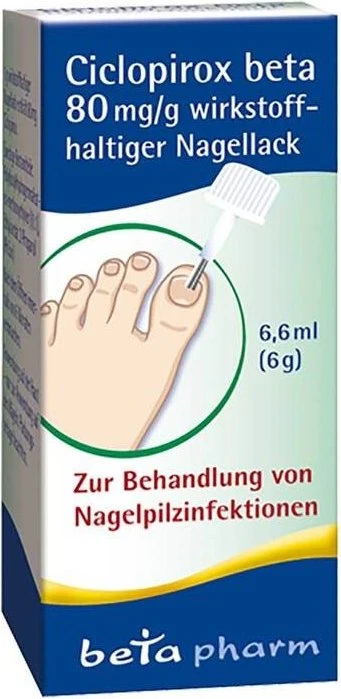 betapharm Ciclopirox beta 80mg/g wirkstoffhaltiger Nagellack, 6.6ml