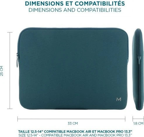 Mobilis Skin 12.5-14" Sleeve Notebookhülle, blau/grau