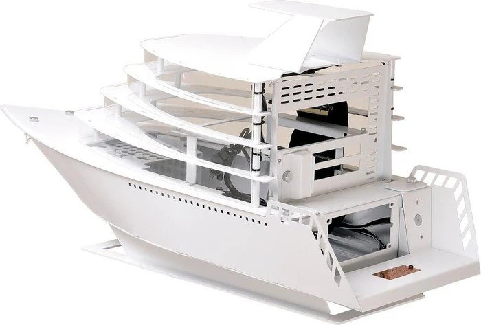Lian Li PC-Y6 Odyssey Yacht weiß, Mini-ITX