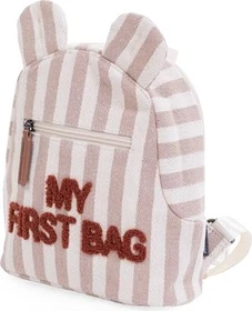 Childhome My first bag Streifen nude/terracotta Kindergartenrucksack