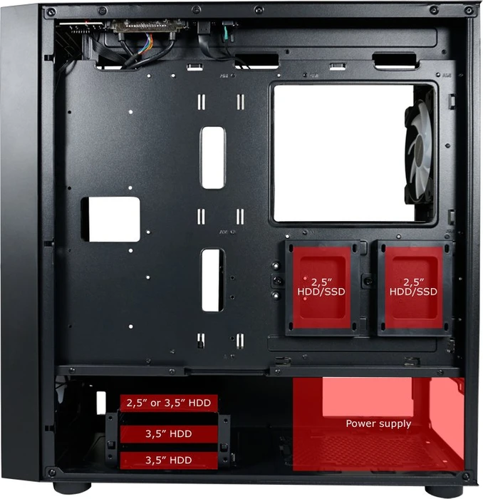LC-Power Gaming 810B Dark_Crawler_X, schwarz, Glasfenster