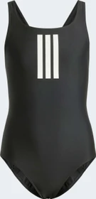 adidas 3-Streifen Badeanzug schwarz/weiß (Junior)