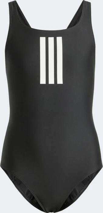 adidas 3-Streifen Badeanzug schwarz/weiß (Junior)