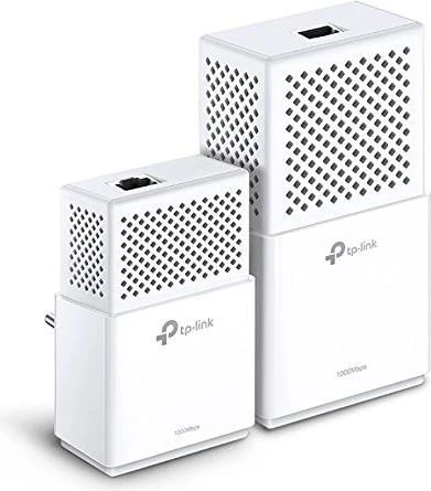 TP-Link AV1000 Gigabit-WLAN Powerline Extender Kit, Powerline/WLAN-Access Point und Powerline-Adapter Set, 2er-Bundle