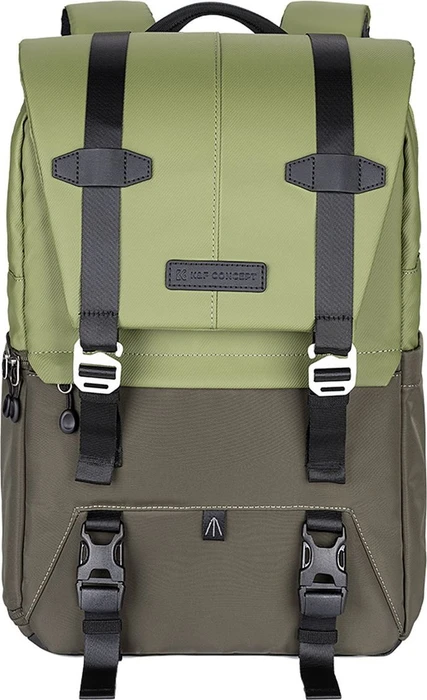 K&F Concept Kameratasche mit Regenschutz für 15,6-Zoll-Laptop, DSLR-Kameras grün