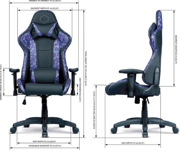Cooler Master Caliber R1S CAMO Gamingstuhl, CM Purple