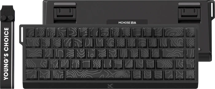 Mchose Ace 68 HE Gaming Keyboard, Black Topographic, LEDs RGB, Dragon Lord Magnetic, USB, US