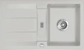 systemceram Genea 87 F Einbau Becken reversibel mit Ablauffernbedienung alu