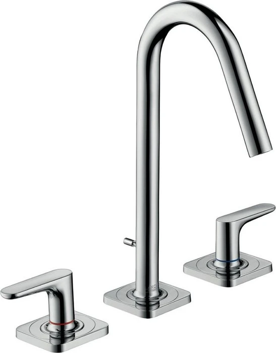 Hansgrohe Axor Citterio M 3-Loch Waschbeckenarmatur mit Hebelgriffen brushed black chrome
