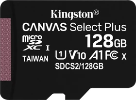 Kingston Canvas Select Plus R100 128GB, UHS-I U1, A1, Class 10