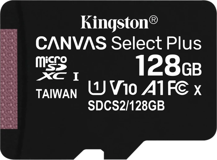 Kingston Canvas Select Plus R100 128GB, UHS-I U1, A1, Class 10