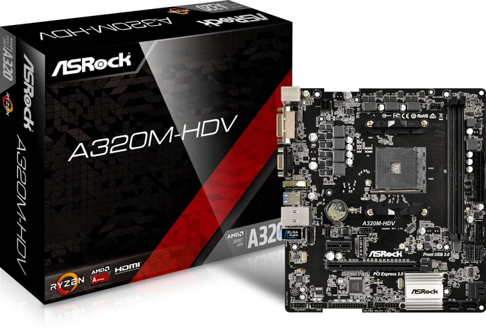 ASRock A320M-HDV (AMD AM4)
