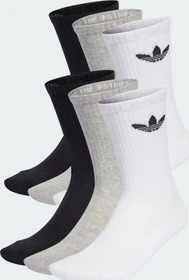 adidas Trefoil Cushion Crew Socken black/white/medium grey heather, 6 Paare
