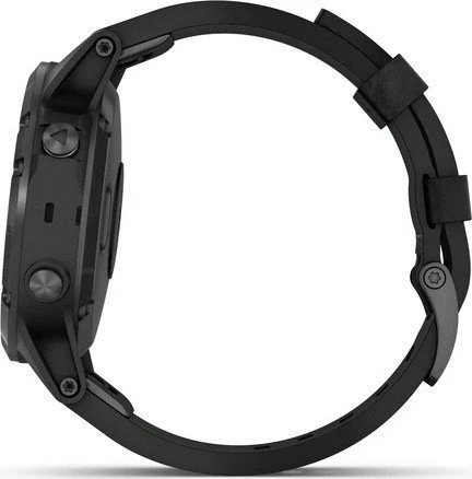 Garmin Fenix 5 Plus Sapphire schwarz mit Lederarmband